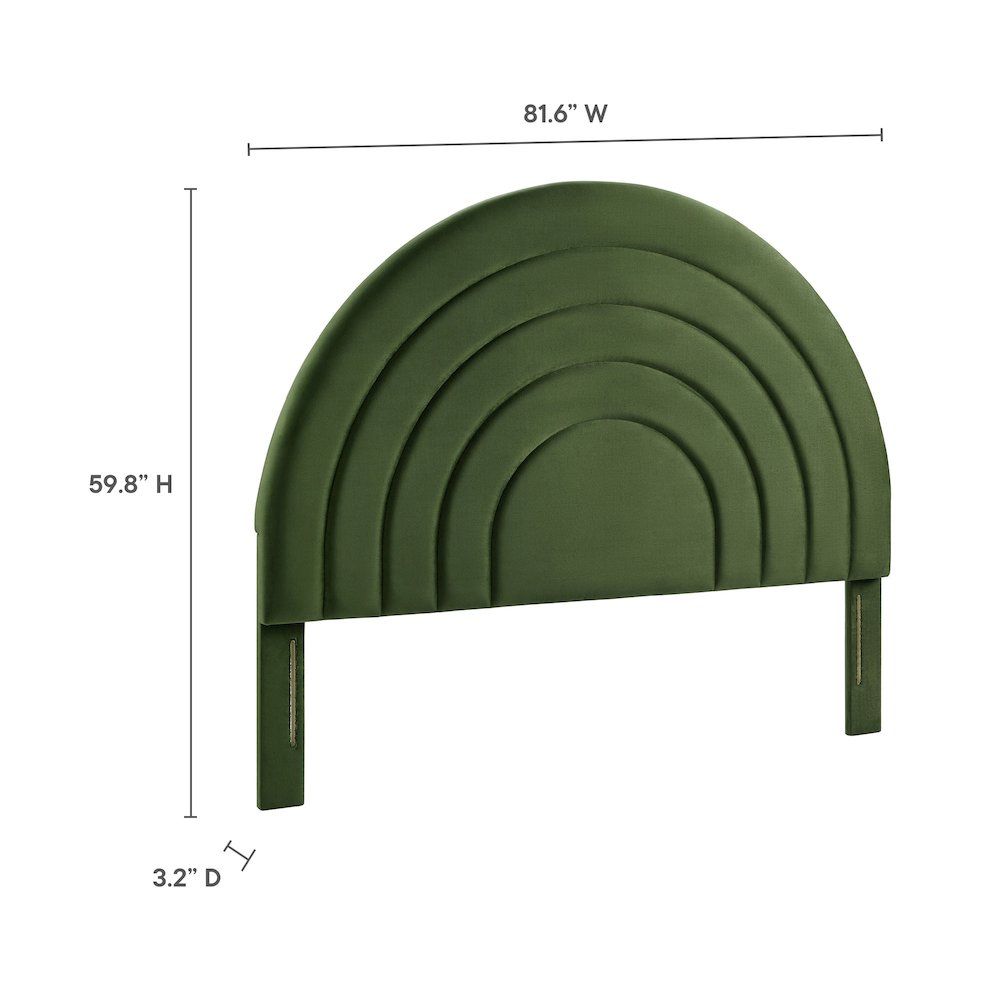 Solana Arched Performance Velvet King Headboard