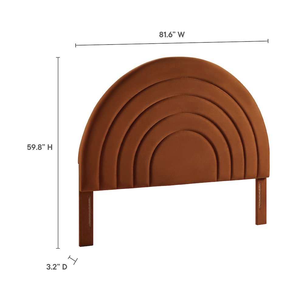 Solana Arched Performance Velvet King Headboard