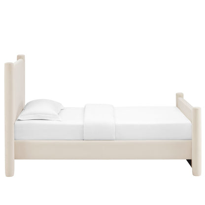 Rael Performance Velvet Twin Platform Bed