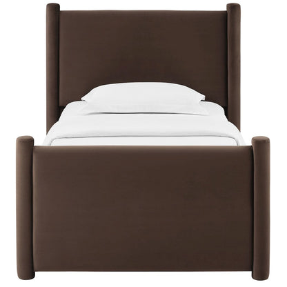 Rael Performance Velvet Twin Platform Bed