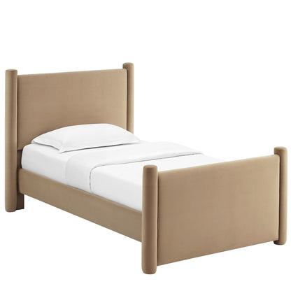 Rael Performance Velvet Twin Platform Bed