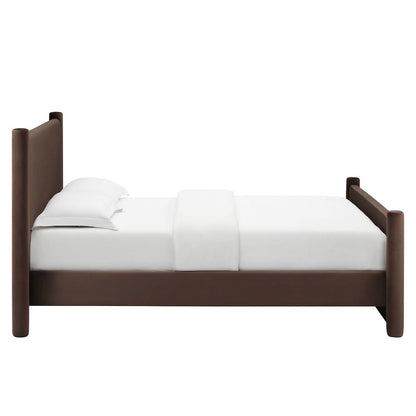 Rael Performance Velvet Full Platform Bed