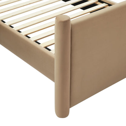 Rael Performance Velvet Full Platform Bed