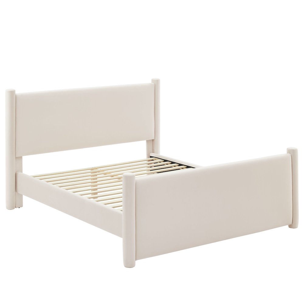 Rael Performance Velvet Queen Platform Bed
