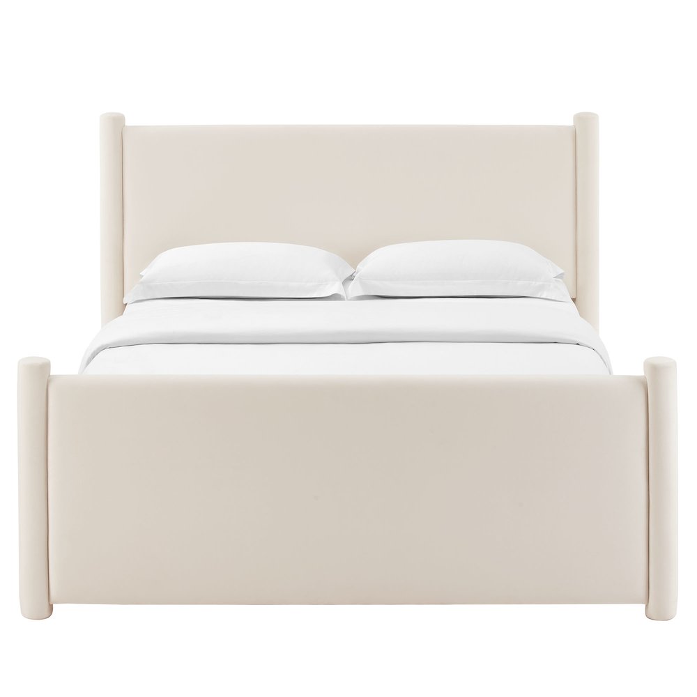 Rael Performance Velvet Queen Platform Bed
