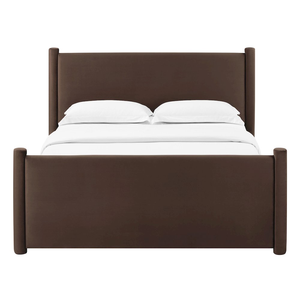 Rael Performance Velvet Queen Platform Bed