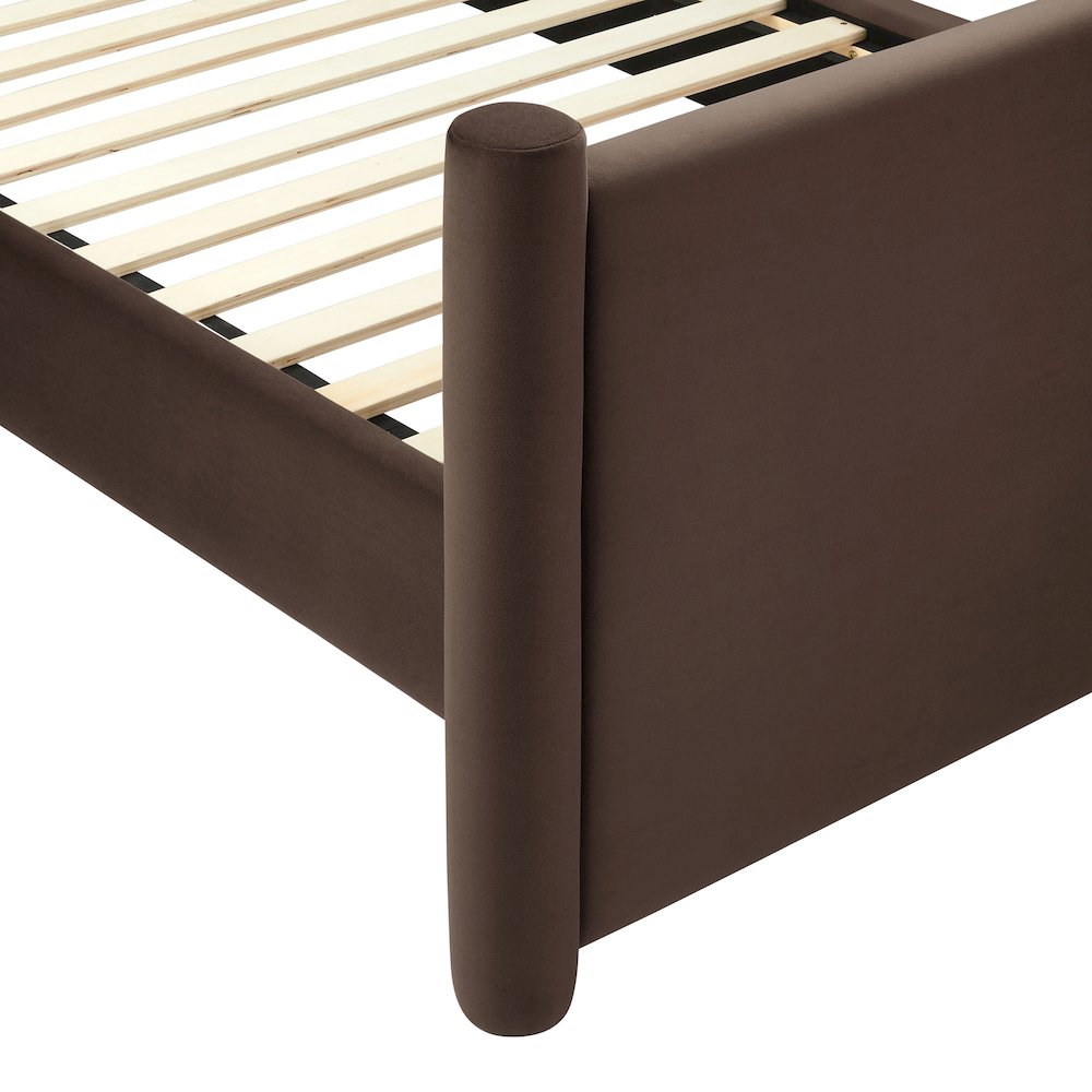 Rael Performance Velvet Queen Platform Bed
