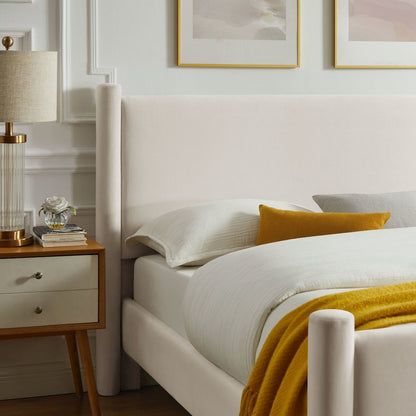 Rael Performance Velvet King Platform Bed