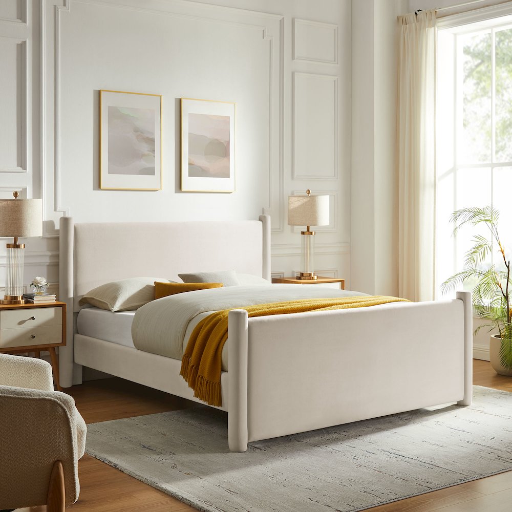 Rael Performance Velvet King Platform Bed