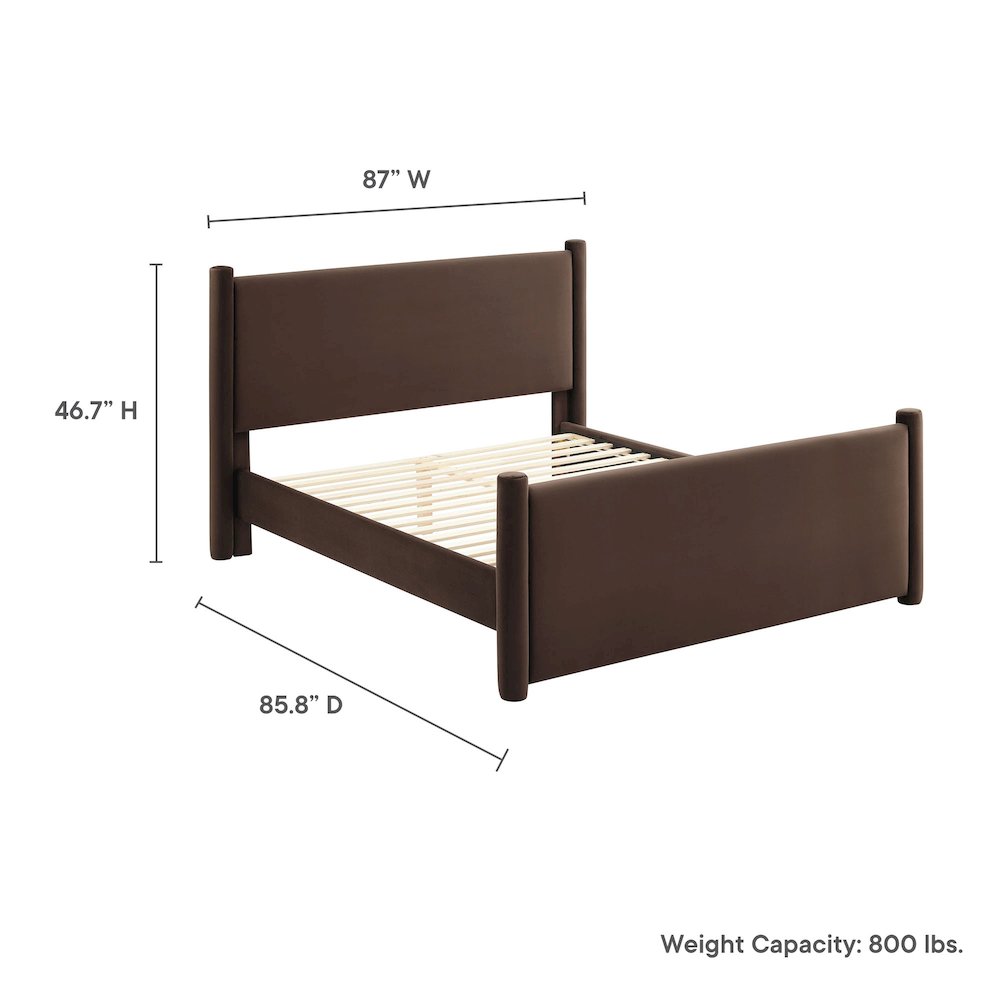 Rael Performance Velvet King Platform Bed