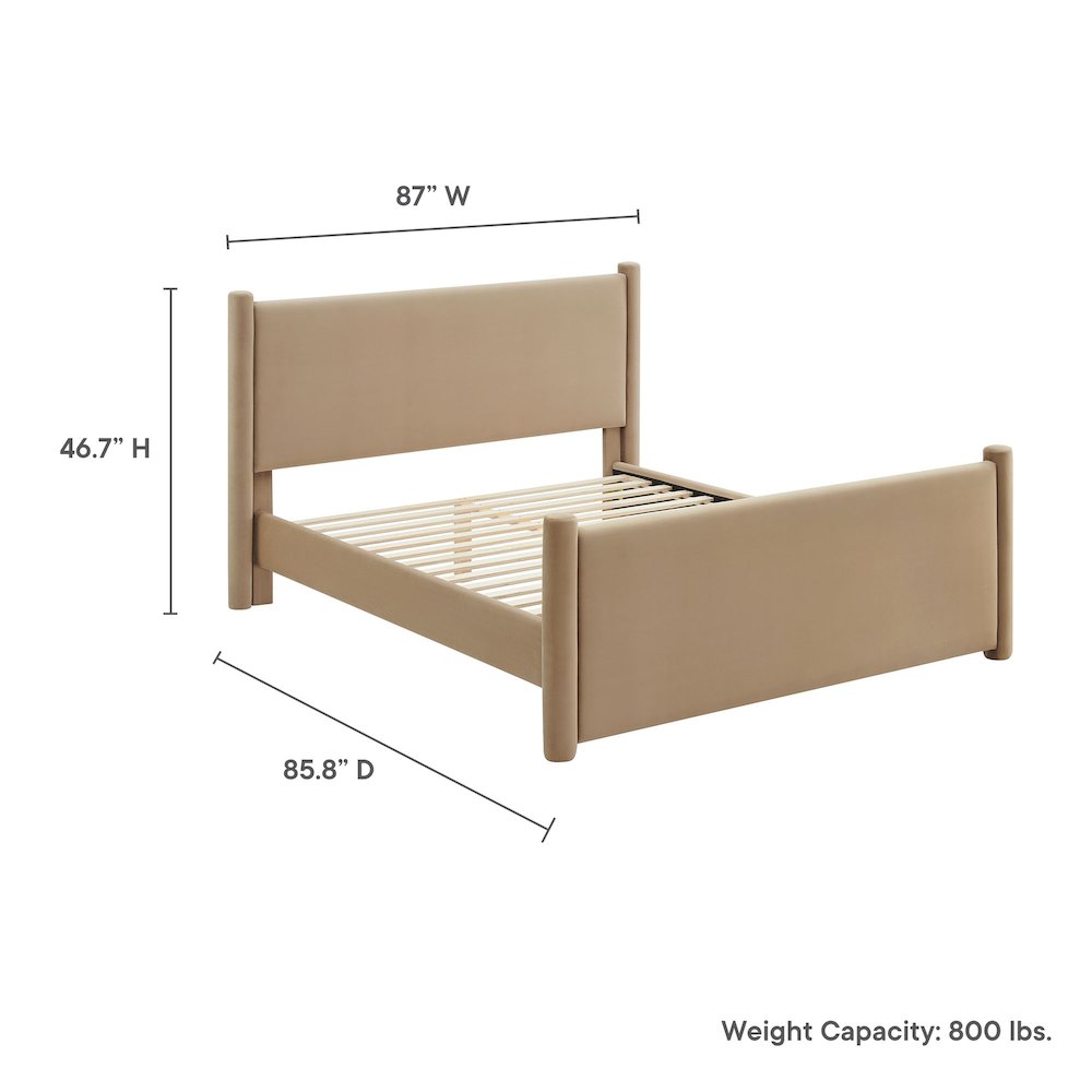 Rael Performance Velvet King Platform Bed
