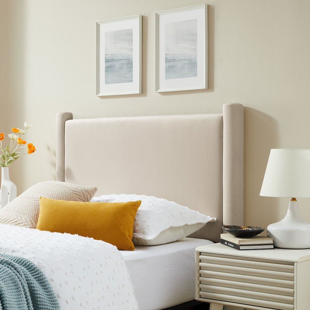 Rael Performance Velvet Twin Headboard