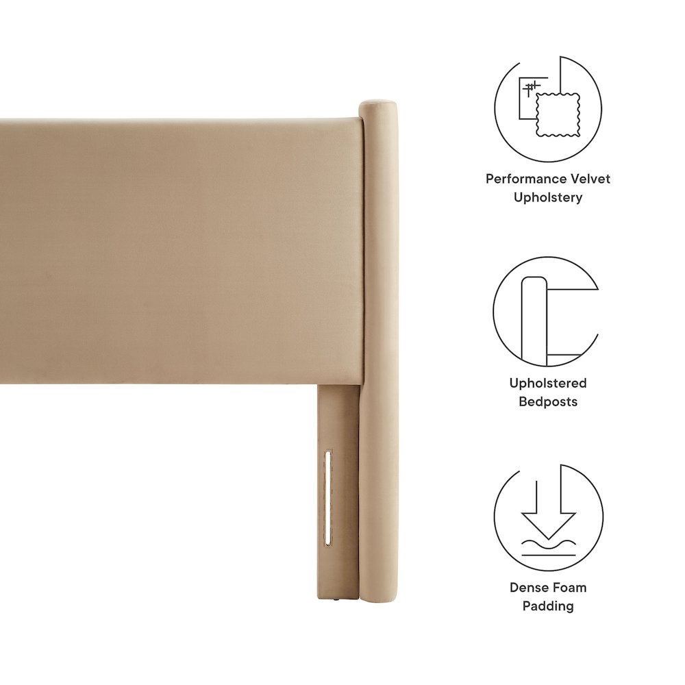 Rael Performance Velvet Twin Headboard