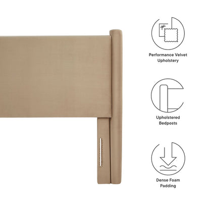 Rael Performance Velvet Full Headboard
