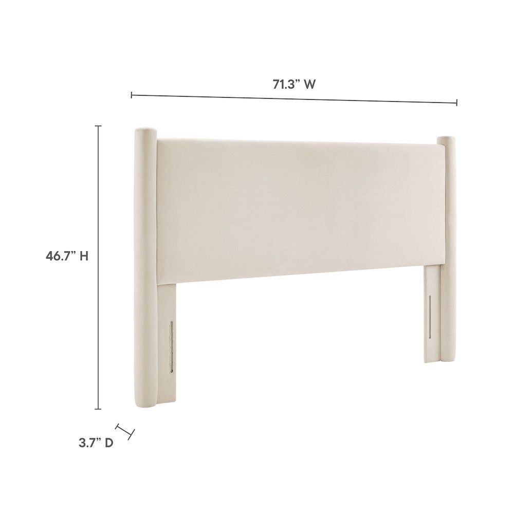 Rael Performance Velvet Queen Headboard