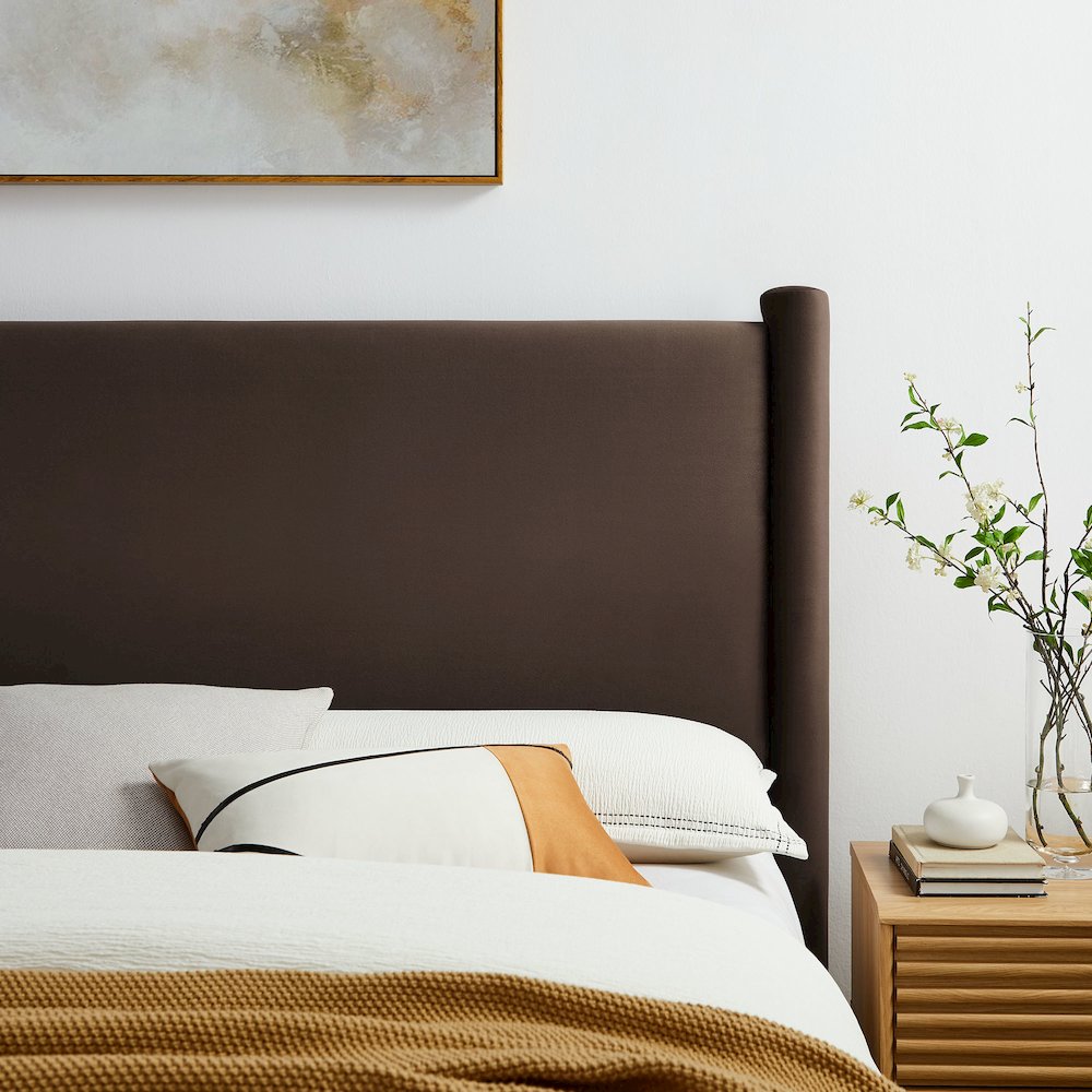 Rael Performance Velvet Queen Headboard
