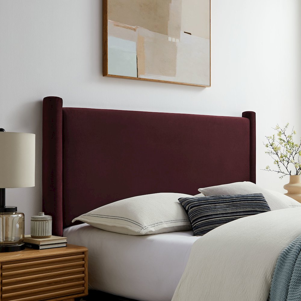 Rael Performance Velvet Queen Headboard