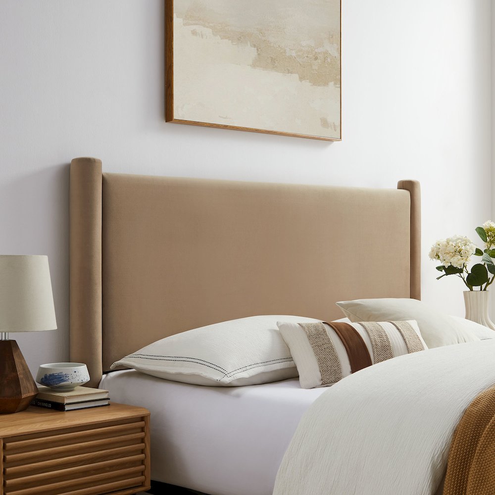 Rael Performance Velvet Queen Headboard