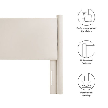 Rael Performance Velvet King Headboard