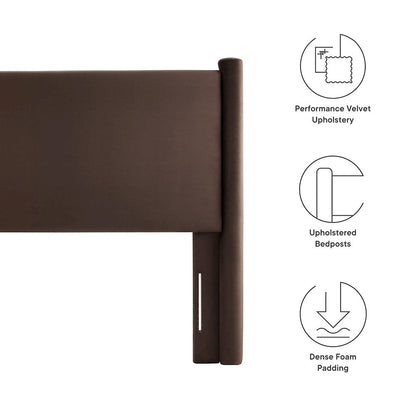 Rael Performance Velvet King Headboard