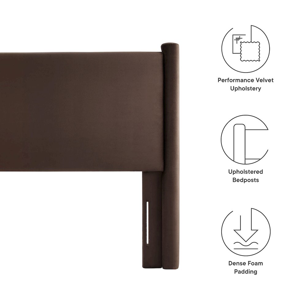 Rael Performance Velvet King Headboard