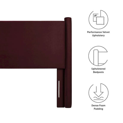 Rael Performance Velvet King Headboard