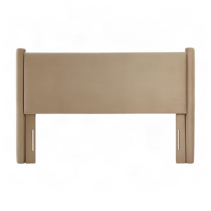 Performance Velvet Upholstered King Headboard Only, Padded Panel, Taupe