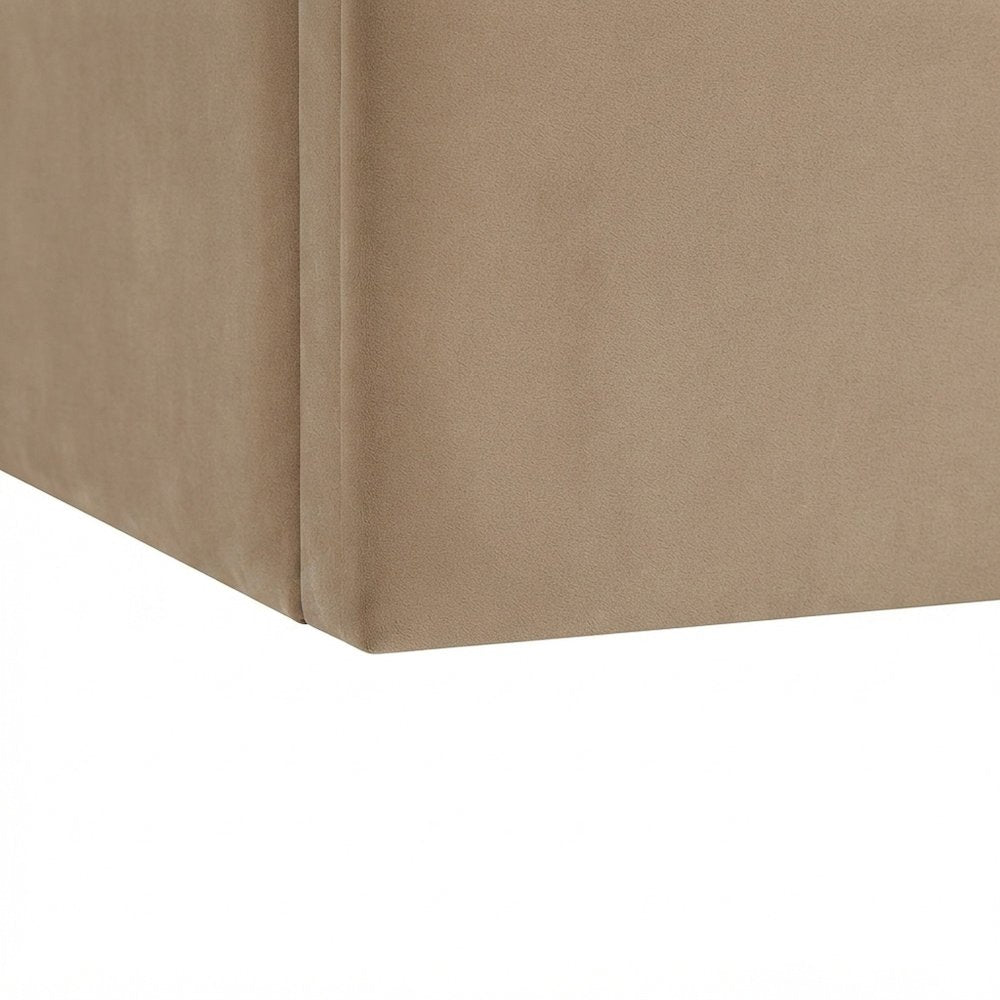 Performance Velvet Upholstered King Headboard Only, Padded Panel, Taupe