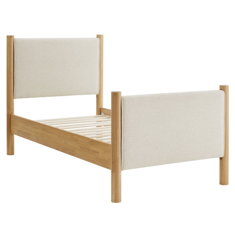 Maven Twin Size Fabric Upholstered Platform Bed