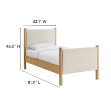 Maven Twin Size Fabric Upholstered Platform Bed