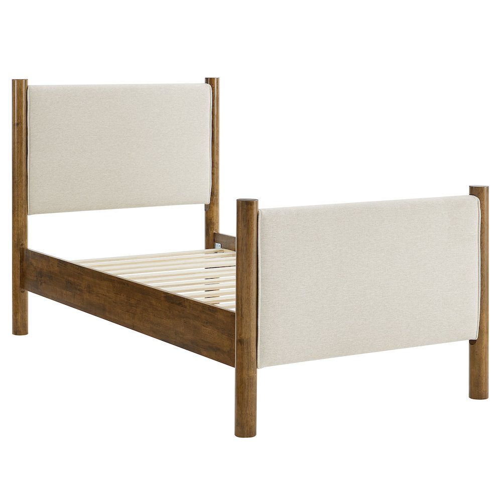 Maven Twin Size Fabric Upholstered Platform Bed