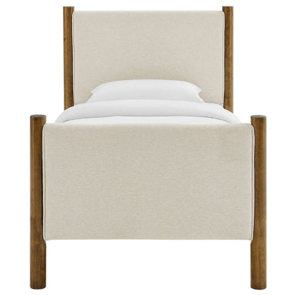 Maven Twin Size Fabric Upholstered Platform Bed