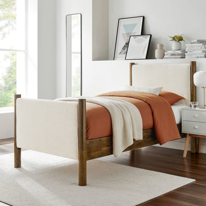 Maven Twin Size Fabric Upholstered Platform Bed