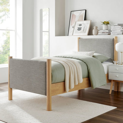 Maven Twin Size Fabric Upholstered Platform Bed
