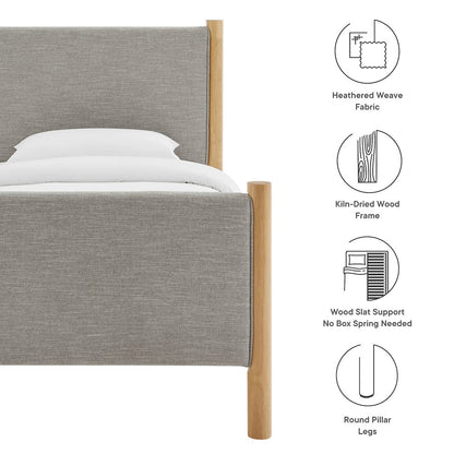 Maven Twin Size Fabric Upholstered Platform Bed