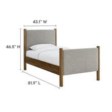Maven Twin Size Fabric Upholstered Platform Bed