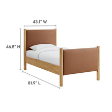 Maven Twin Size Vegan Leather Upholstered Platform Bed