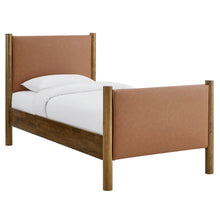 Maven Twin Size Vegan Leather Upholstered Platform Bed