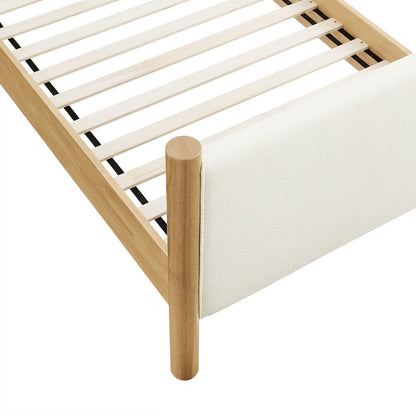Maven Twin Size Boucle Upholstered Platform Bed