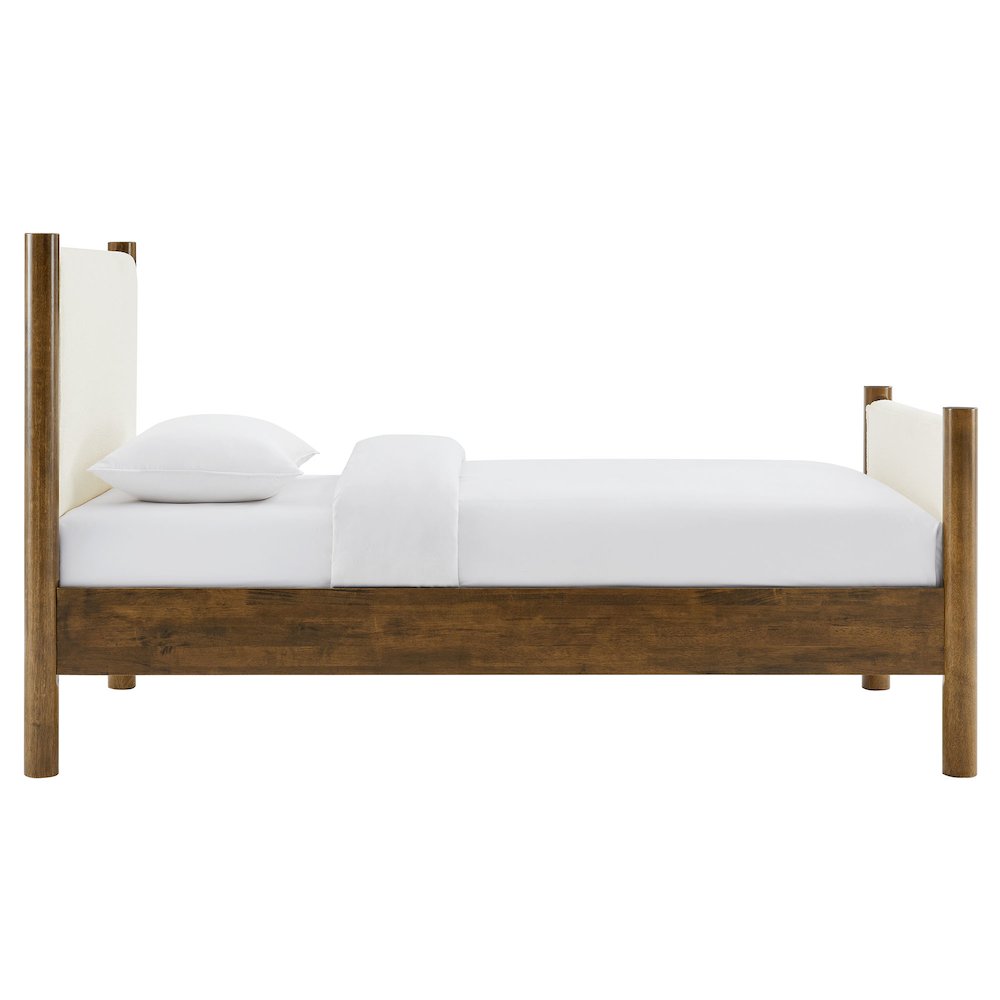 Maven Twin Size Boucle Upholstered Platform Bed