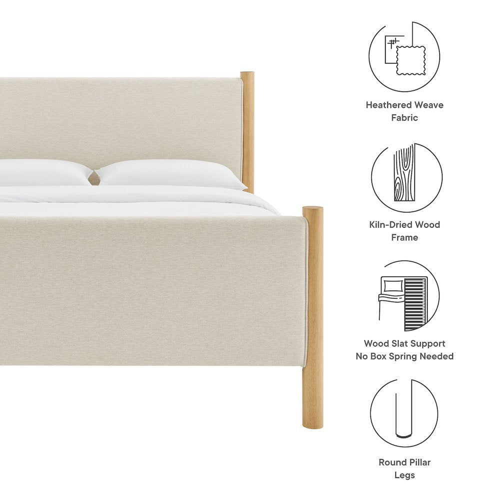 Maven Full Size Fabric Upholstered Platform Bed