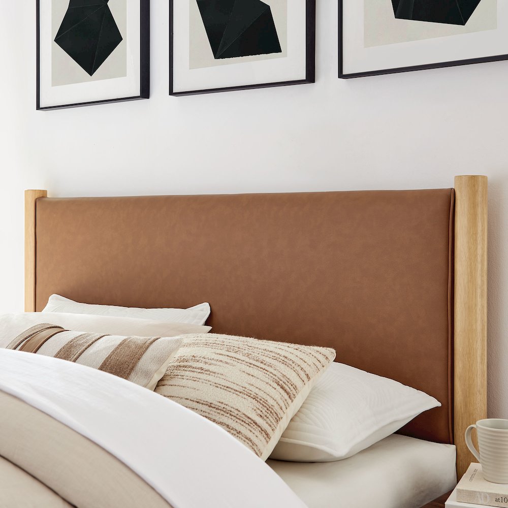 Maven Full Size Vegan Leather Upholstered Platform Bed