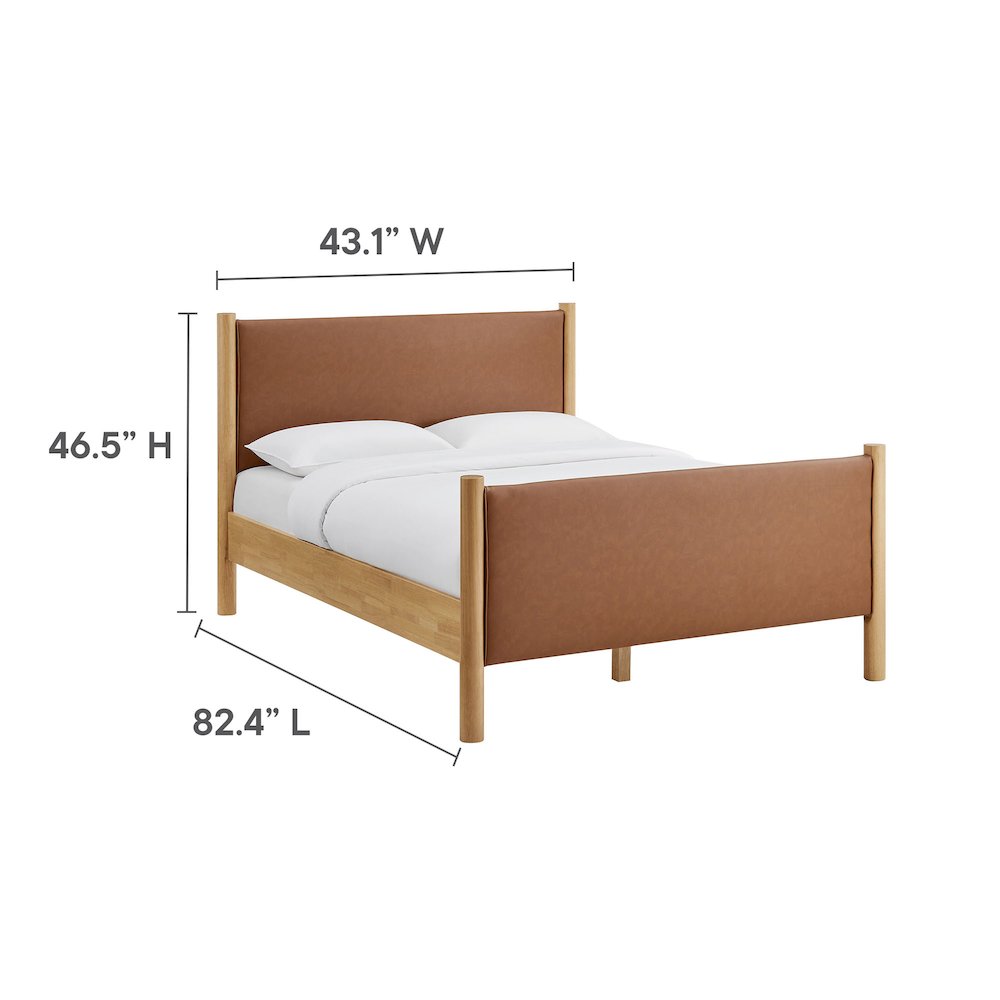 Maven Full Size Vegan Leather Upholstered Platform Bed