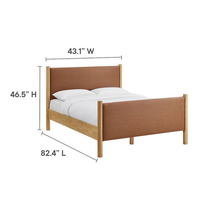 Maven Full Size Vegan Leather Upholstered Platform Bed