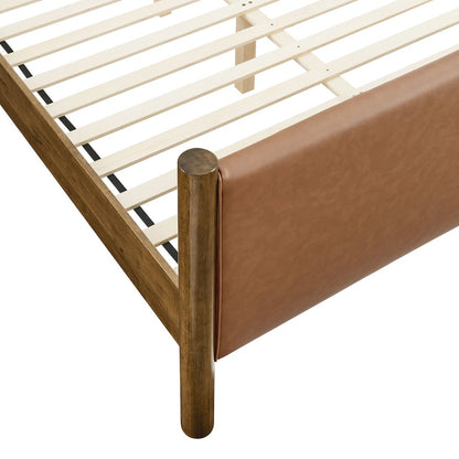 Maven Full Size Vegan Leather Upholstered Platform Bed