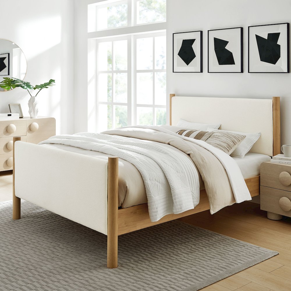 Maven Full Size Boucle Upholstered Platform Bed