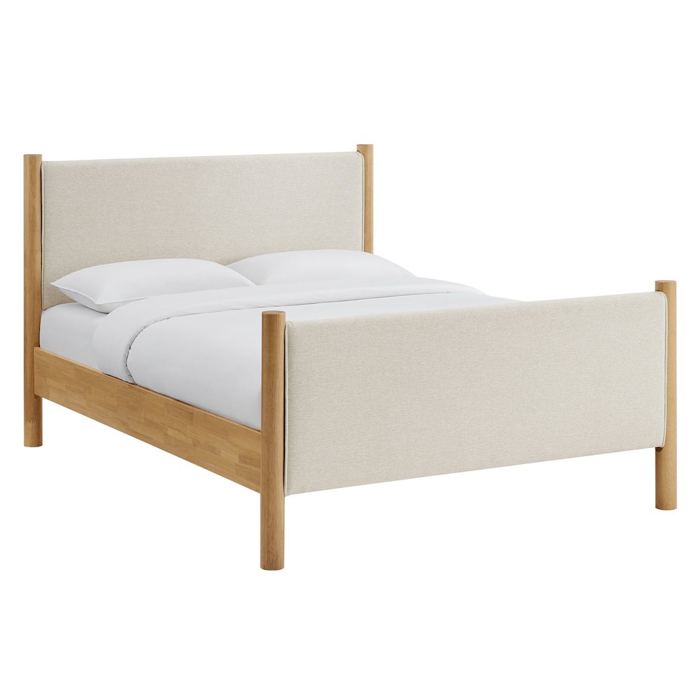 Maven Queen Size Fabric Upholstered Platform Bed