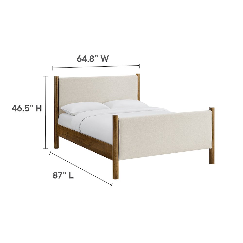 Maven Queen Size Fabric Upholstered Platform Bed