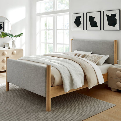 Maven Queen Size Fabric Upholstered Platform Bed
