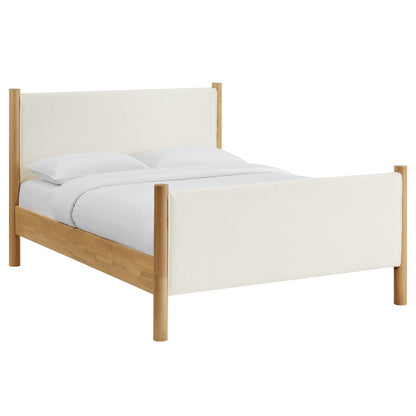 Maven Queen Size Boucle Upholstered Platform Bed